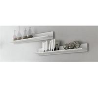 Set de 2 etageres coloris chene cambrian, blanc - Longueur 91.5 x Profondeur 17.6 x Hauteur 13 cm - -