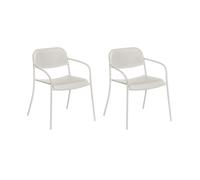 Set de 2 fauteuil de jardin Yua WxHxD 60x77x60cm