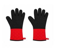 Set de 2 gants barbecue thermiques - SIROCO - Taille unique - Résistance 280°C - Silicone antidérapant - Coton matelassé