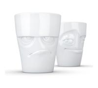 Set de 2 Gobelets Grognon et Espiègle en Porcelaine Tassen BLANC G