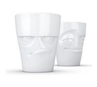 Set de 2 Gobelets Grognon et Espiègle en Porcelaine Tassen BLANC G