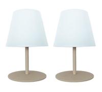 Set de 2 lampes de table sans fil - LUMISKY - TWINS - Cream - H16 cm - LED