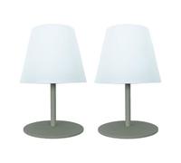 Set De 2 Lampes De Table Sans Fil - Lumisky - Twins - Olive - H16 Cm - Led