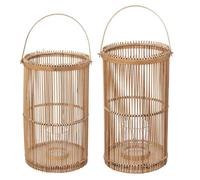 Set de 2 lanternes bambou H40/H36cm - Atmosphera Créateur d'intérieur