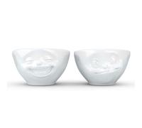 FIFTYEIGHT 3D Set de 2 bols TASSEN Plaisantin et Gourmand Porcelaine 100 ml Blanc