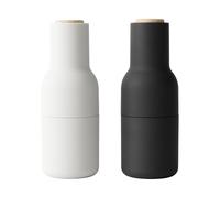Set de 2 moulins Bottle Grinder couvercle hêtre H 20,5cm / Ø 8cm