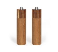 Set de 2 moulins sel et poivre manuels - LIVOO - MEN425 - 40 ml - Bois d'acacia - Meule céramique - Moulure réglable