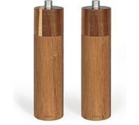 Set de 2 moulins sel et poivre manuels - LIVOO - MEN425 - 40 ml - Bois d'acacia - Meule céramique - Moulure réglable