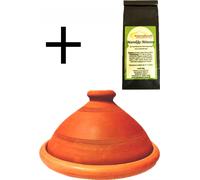 set de 2, ORIGINAL Tajine Tagine Ø 35cm + Thé marocain à la menthe 40g
