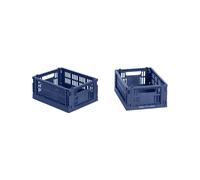 HAY HAY Colour Crate Mini 13x17 cm. lot de 2 Dark blue