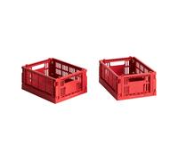 HAY HAY Colour Crate Mini 13x17 cm. lot de 2 Red