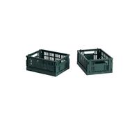 HAY HAY Colour Crate Mini 13x17 cm. lot de 2 Dark green