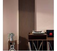 Set de 2 panneaux muraux acoustiques décoratifs en feutrine et MDF noyer 60x120cm - Kyoto
