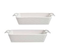 Set de 2 plateaux rectangulaires anses ouvertes collection VESSIA