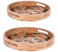 Table passion Plateau de service rond - Multicolore