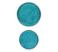 Set de 2 plateaux ronds Tosca bleu - Table Passion