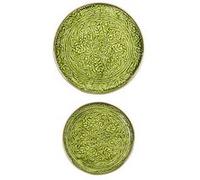 Set de 2 plateaux ronds Tosca vert - Table Passion - Vert - Métal Vert G