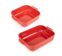 Set de 2 plats à four céramique Appolia rouge 21 et 25 cm Peugeot