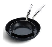 Set de 2 Poêles 20 /28 cm aluminium forgé revêtement céramique - Barcelona Pro