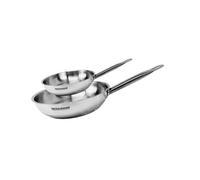 Set de 2 poêles 20 et 28 cm en inox Fackelmann Eterna