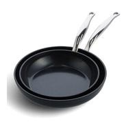 GreenPan Poêles Set de 2 Barcelona Pro 24 et 28 cm Aluminium forgé Revêtement céramique 220 °C Noir