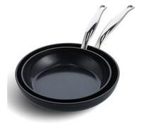 GreenPan Poêles Set de 2 Barcelona Pro 24 et 28 cm Aluminium forgé Revêtement céramique 220 °C Noir