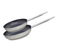 Set de 2 Poêles 24 et 28 cm céramique sans PFAS Profi Therm Platinum Elo Noir,Gris