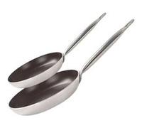 Set de 2 Poêles 24 et 32 cm céramique sans PFAS Bistro Line Elo Noir,Gris