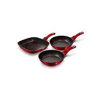 Berlinger Haus lot de 3 poeles en granit 20/24/28cm Metallic Line Burgundy BH1289N