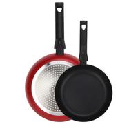 Set De 2 Poêles À Frire Induction 20-24cm Aluminium 3 Mm, Antiadhésif Sans Pfoa, , Rouge, Fagor, Nela Rouge