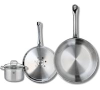 Set de 2 Poêles de cuisson 24 et 28 cm et 1 faitout 12 cm Elo Profi Citrin