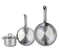 Set de 2 Poêles de cuisson 24 et 28 cm et 1 faitout 14 cm Elo Profi Citrin