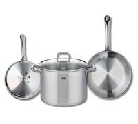 Set de 2 Poêles de cuisson 24 et 28 cm et 1 faitout 26 cm Elo Profi Citrin