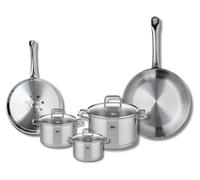 Set de 2 Poêles de cuisson 24 et 28 cm et 3 faitouts 12, 14 et 20 cm Elo Profi Citrin