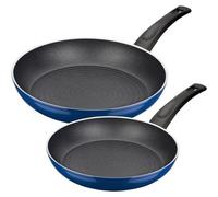 Set de 2 poêles GSW DREAMLINE, 24 et 28 cm, aluminium forgé, revêtement antiadhésif nid d'abeille, compatible induction