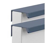 Set de 2 Poignée pour Placard Cachée Alliage d'aluminium Poignées de Meuble Invisible Poignées Angle droit Boutons de portes Tirettes De Tiroir (Length 120mm,Blue)