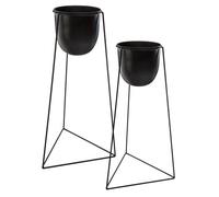 Set de 2 pots métal noir - Atmosphera Créateur d'intérieur
