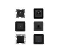 Zenitech - Set de 2 prises 16A + 2 interrupteurs va et vient + prise RJ45 + prise TV - idéal T2