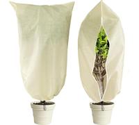 set de 2 protections hivernales GIONAR pour plantes 180x120cm, sac de protection contre le gel pour plantes en bac avec fermeture éclair