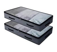Set de 2 sacs de rangement pliables sous le lit Gris Foncé