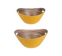 Set de 2 saladiers Bambou jaunes 30 et 25 cm