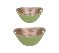 Set de 2 saladiers Bambou verts 30 et 25 cm