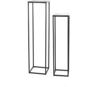 Set de 2 sellettes alu black irisé - Amadeus - Noir - Fonte Aluminium Noir G