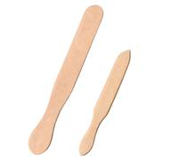 Set de 2 Spatules en Bois pour Crêpes 29 cm & 38 cm - Bout Rond et Pointe, Idéales pour Étaler et Retourner Sans Rayures