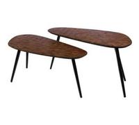 Set de 2 tables basses Barney en teck - Amadeus - - Bois Multicolore G