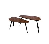 Set de 2 tables basses Barney en teck - - - Bois