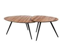 Set de 2 tables basses Bella en teck - Amadeus - Marron - Bois Marron G