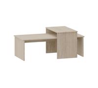Set de 2 tables basses gigognes Sotapim travertin