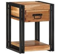 Set de 2 tables de nuit 40x35x50 cm en bois d acacia massif G