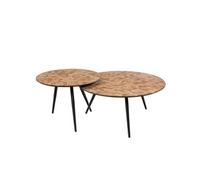 Set de 2 Tables Teck Bahia - - Marron - Bois